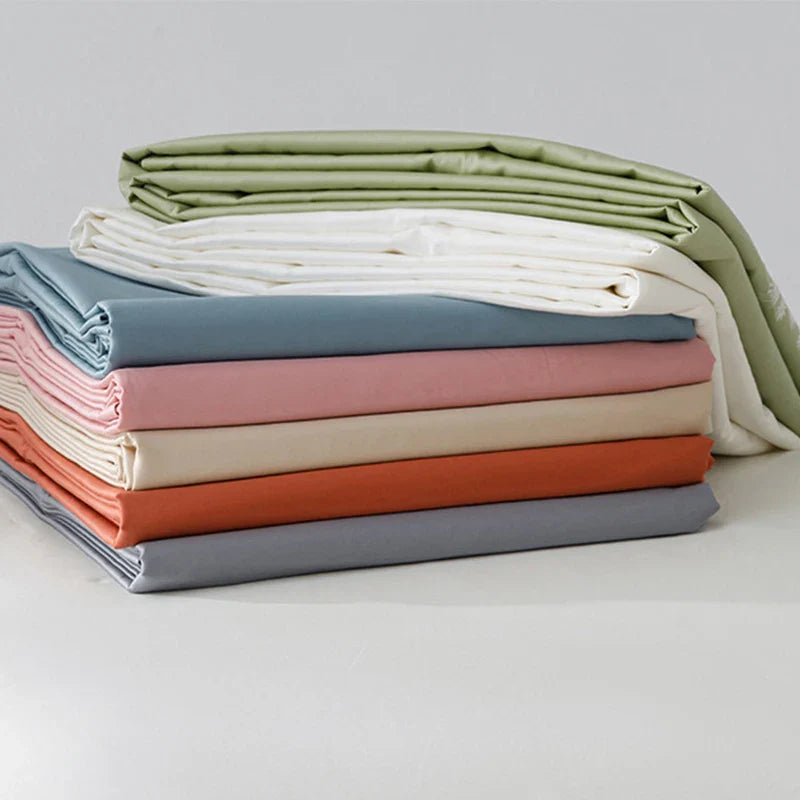 Afralia™ Luxury Satin Finish Cotton Fitted Sheet: High Quality, Skin-friendly and Breathable Bed Cover.