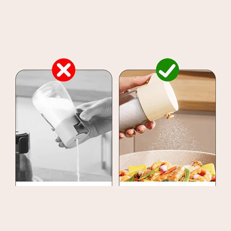 Afralia™ Seasoning Pot Salt Sugar Spice Pepper Jar Box Kitchen Control Bottle