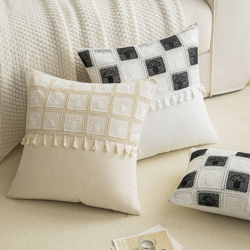 Afralia™ Geometric Checker Cushion Cover: Nordic Style Decorative Throw Pillow Cover