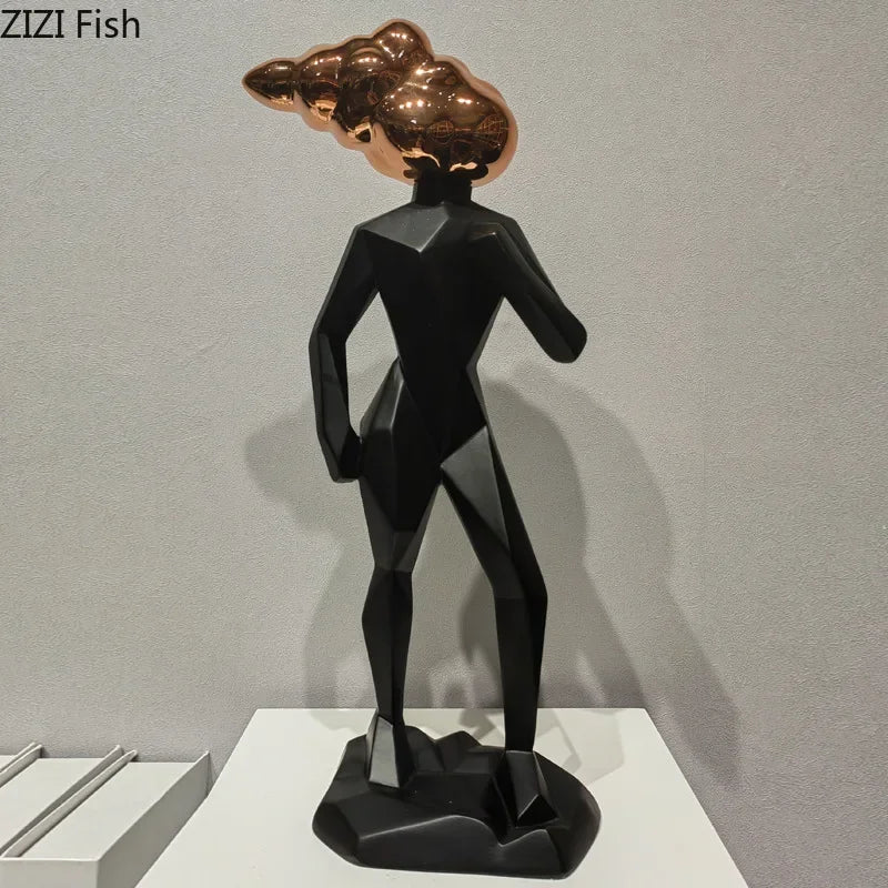 Afralia™ Abstract Resin Sculpture Room Decoration Set