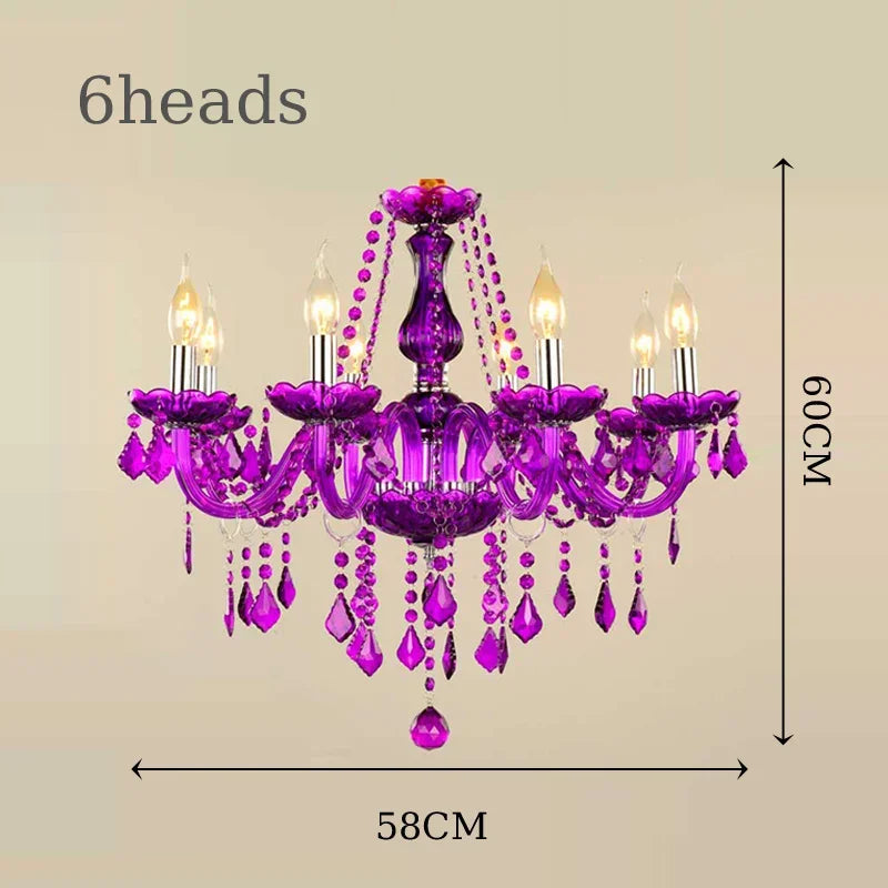 Afralia™ Pink Crystal Chandelier Pendant Lights for Dining Table, Bedroom, Living Room & More