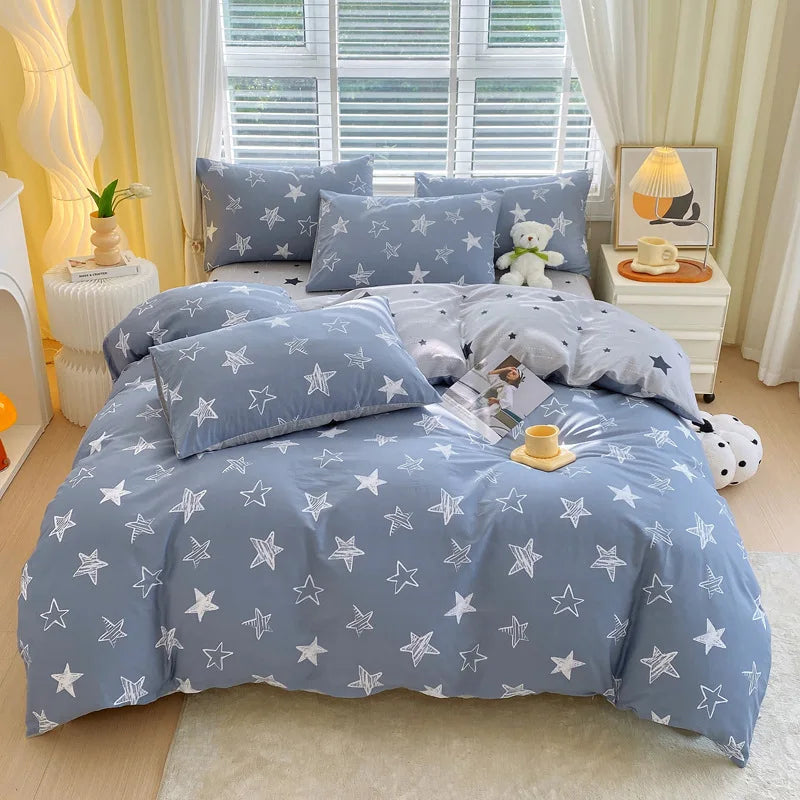 Afralia™ Cotton Single Duvet Cover - Skin Friendly Quilt Cover for Single King Bed