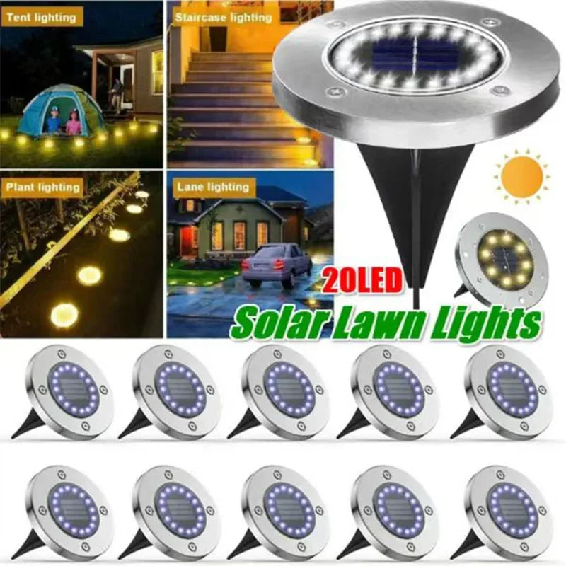 Afralia™ Solar Disk Light: Outdoor Garden Spotlight Deck Lamp