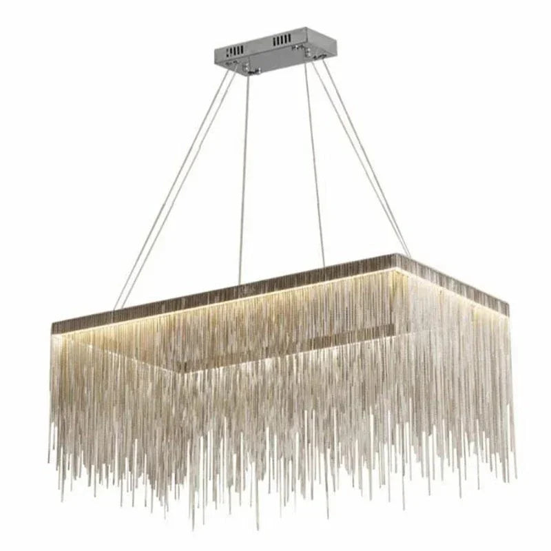 Afralia™ LED Tassel Chandeliers | Waterfall Hanging Pendant Light | Modern Art Decor Lighting