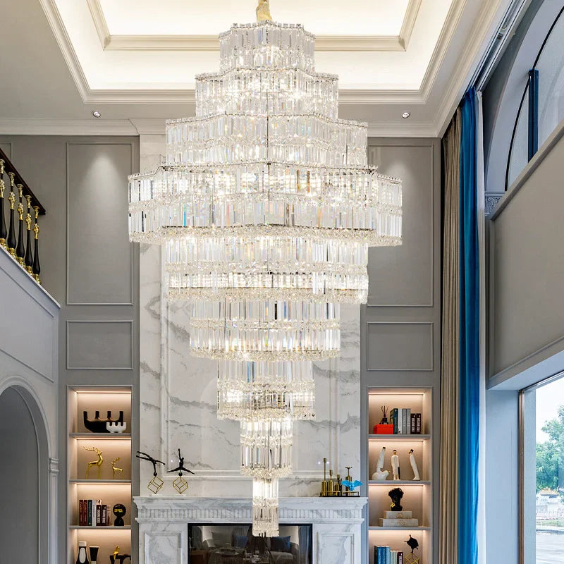 Afralia™ Crystal Chandelier for Living Room in European Duplex Villa with Post-Modern Hall Luxury