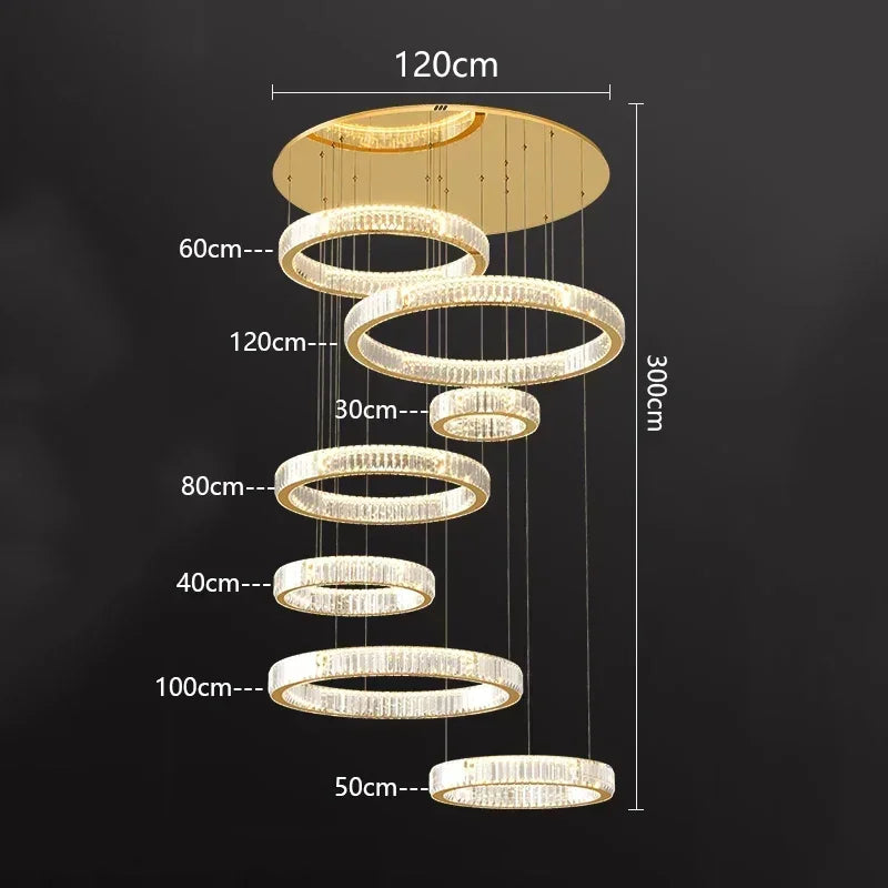 Afralia™ Nordic Crystal Pendant Chandelier for Dining & Living Room Lighting