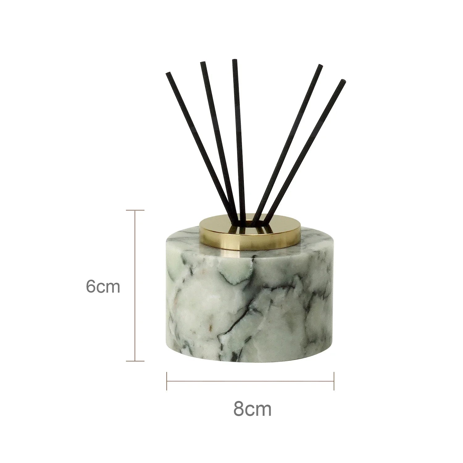 Afralia™ Emerald Marble Bathroom Set Luxury Accessories Vanity Tray & Reed Diffuser
