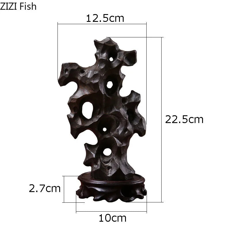 Afralia™ Taihu Stone Rockery Sculpture Desk Ornament Modern Home Decor
