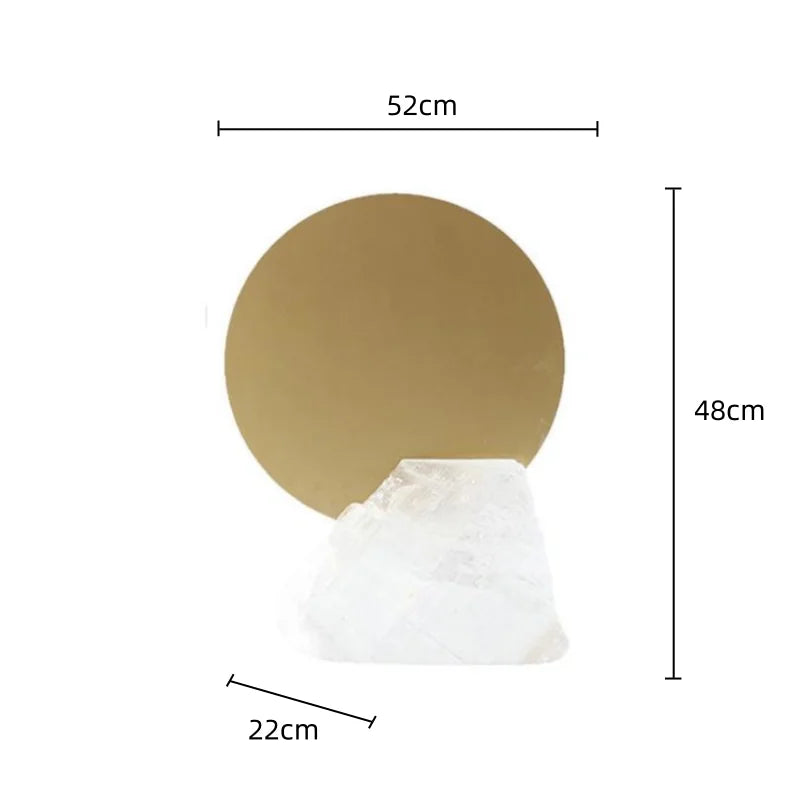 Afralia™ Crystal Geometric Metal Sculpture Decor Ornaments Golden Handicraft Figurines