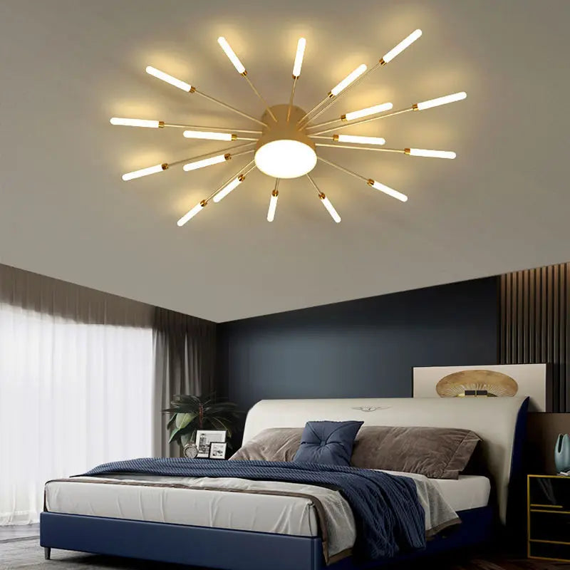 Afralia™ LED Firework Chandelier: Modern Nordic Living Room Bedroom Pendant Light Fixtures