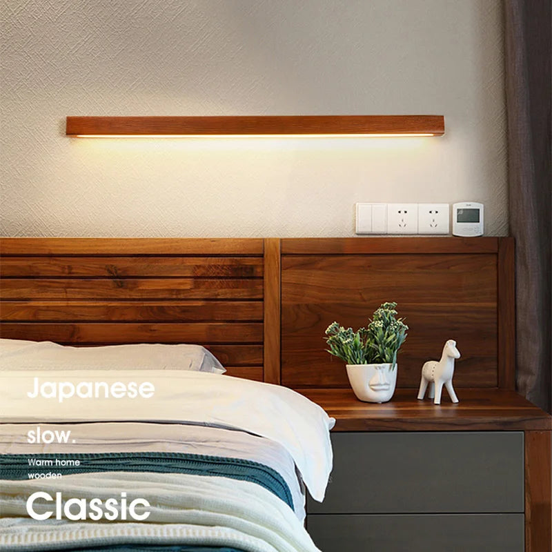 Afralia™ Wood LED Wall Lamp Modern Sconces Indoor Lighting for Home Decor