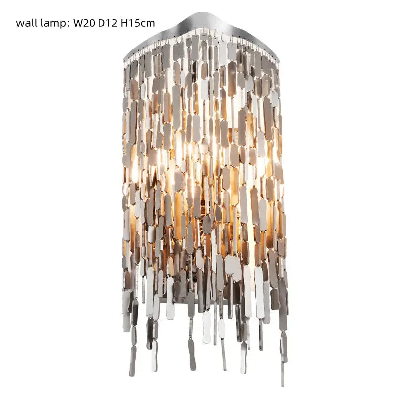 Afralia™ Modern Steel LED Chandelier: Elegant Living Room Lighting Fixture