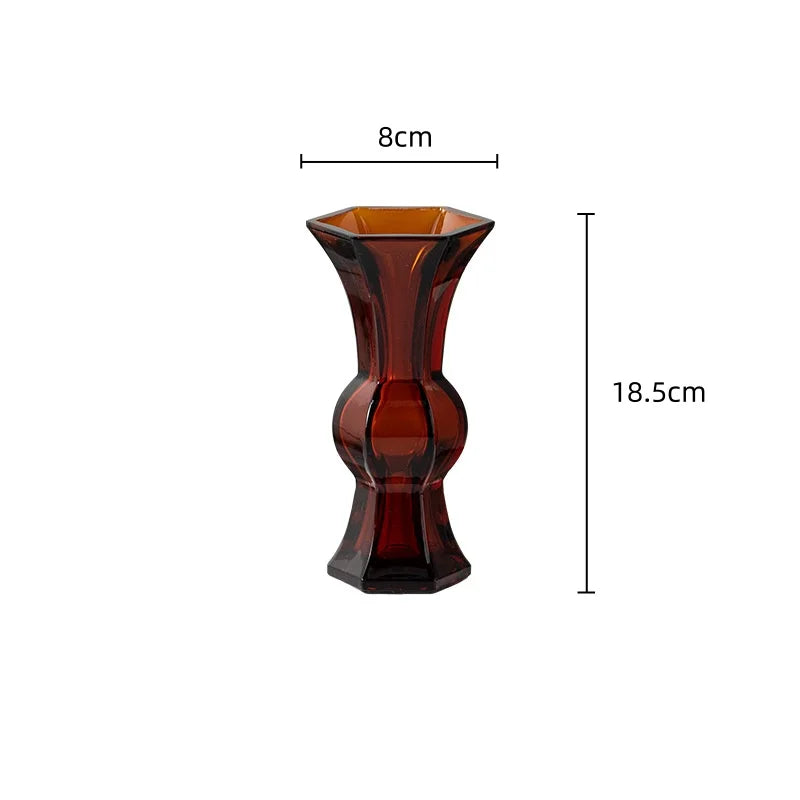 Afralia™ Green Glass Geometry Vase Hydroponics Terrarium Home Decoration Accessory