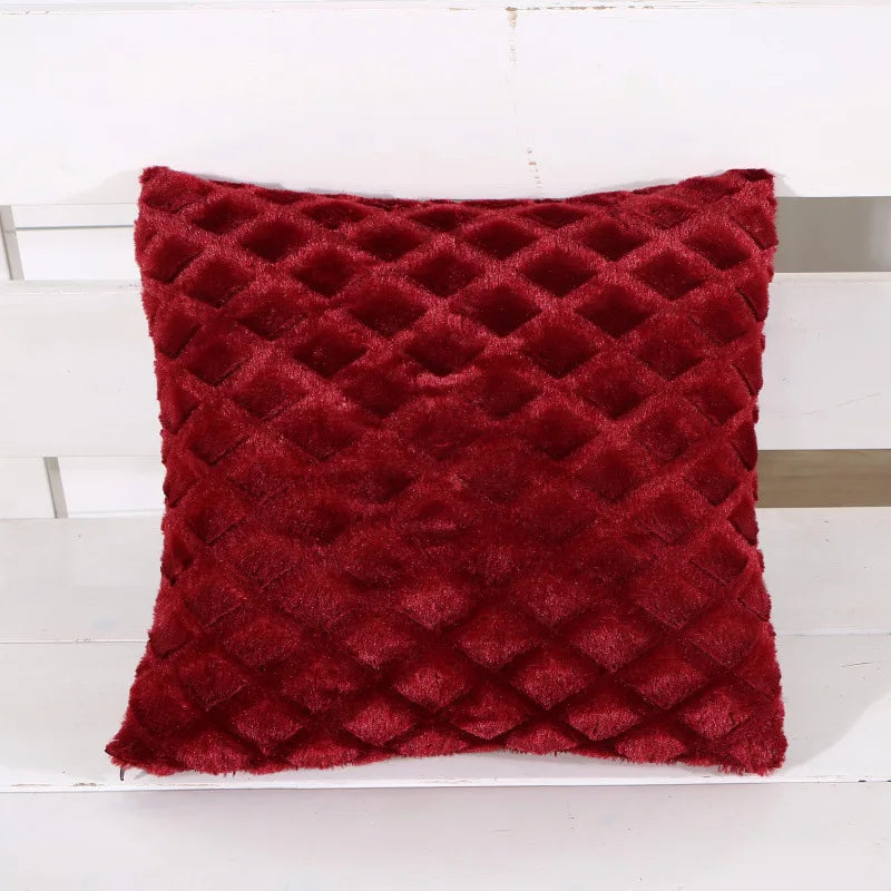 Afralia™ Plush Diamond Pattern Sofa Cushion - Soft Comfort for Adults & Children