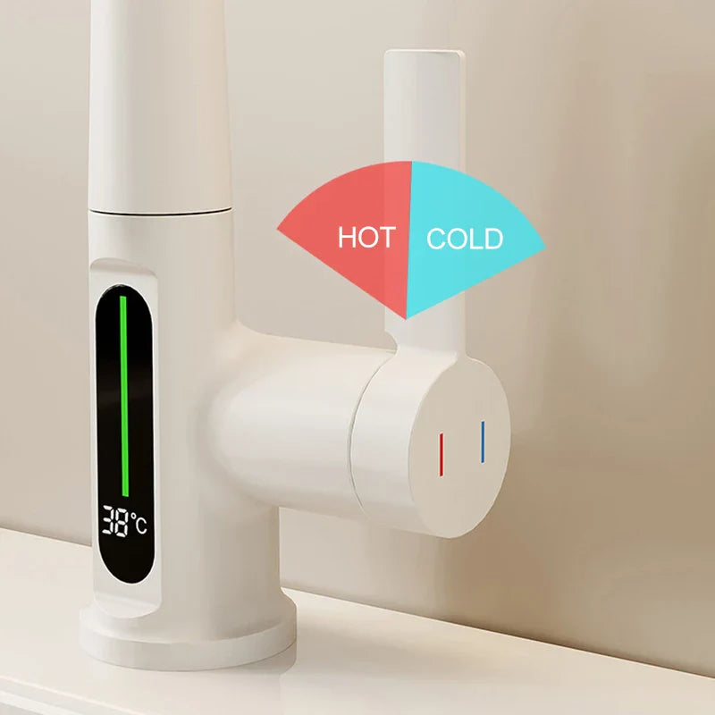 Afralia™ Digital Display Basin Faucet with Temperature Control