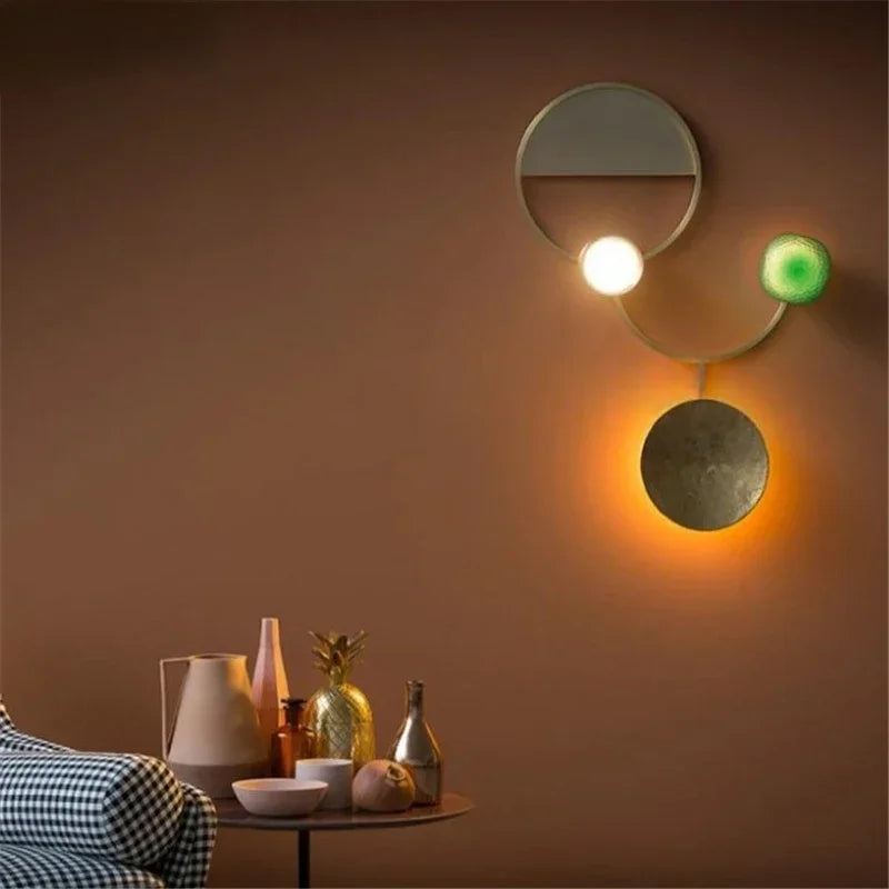 Afralia™ Modern Nordic LED Glass Wall Lamp for Bedroom Living Room Decor