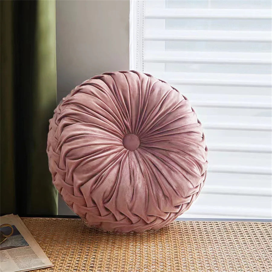 Afralia™ Dutch Velvet Round Seat Cushion: Modern &  Comfortable Back Support for Living Room.
