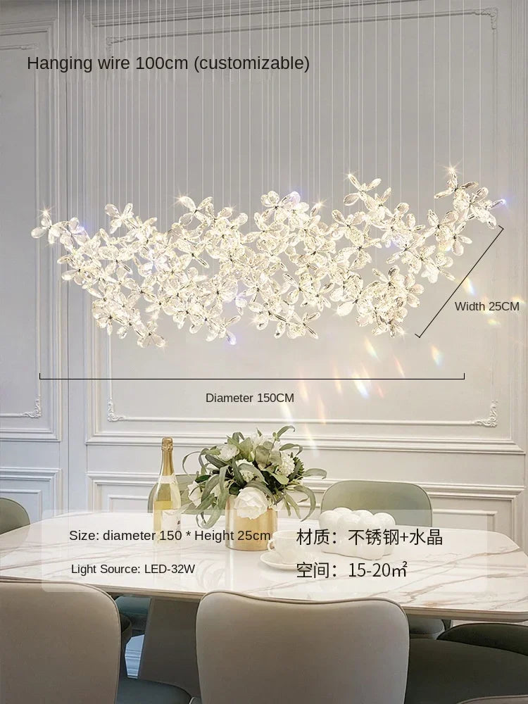 Afralia™ Crystal LED Chandelier: Modern Luxury Flower Shaped Decorative Lighting