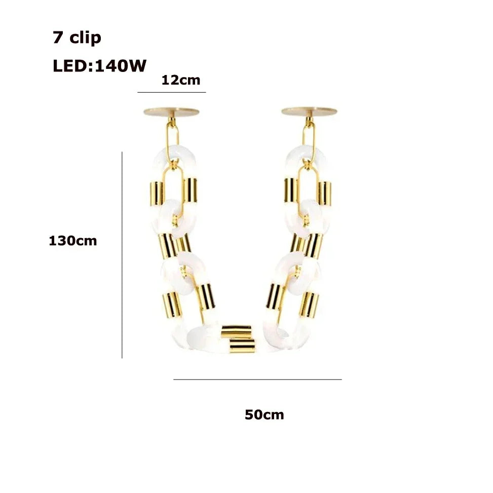 Afralia™ Crystal Gold Chain Chandelier Ceiling Lamp for Home Décor