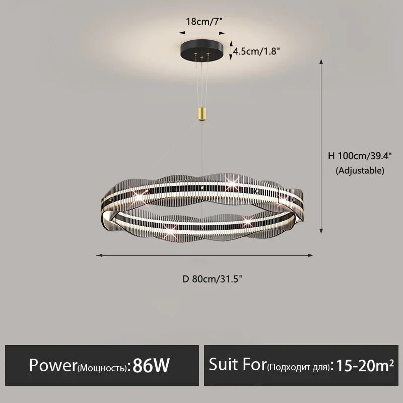 Afralia™ LED Pendant Light: Modern Minimalist Chandelier for Living, Dining, Kitchen, Bedroom, Office