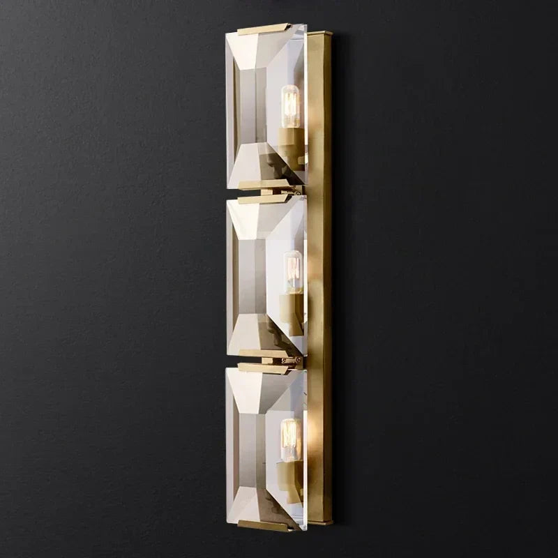 Afralia™ Crystal LED Wall Sconces - Retro Style Bedroom Living Room Wall Lamp