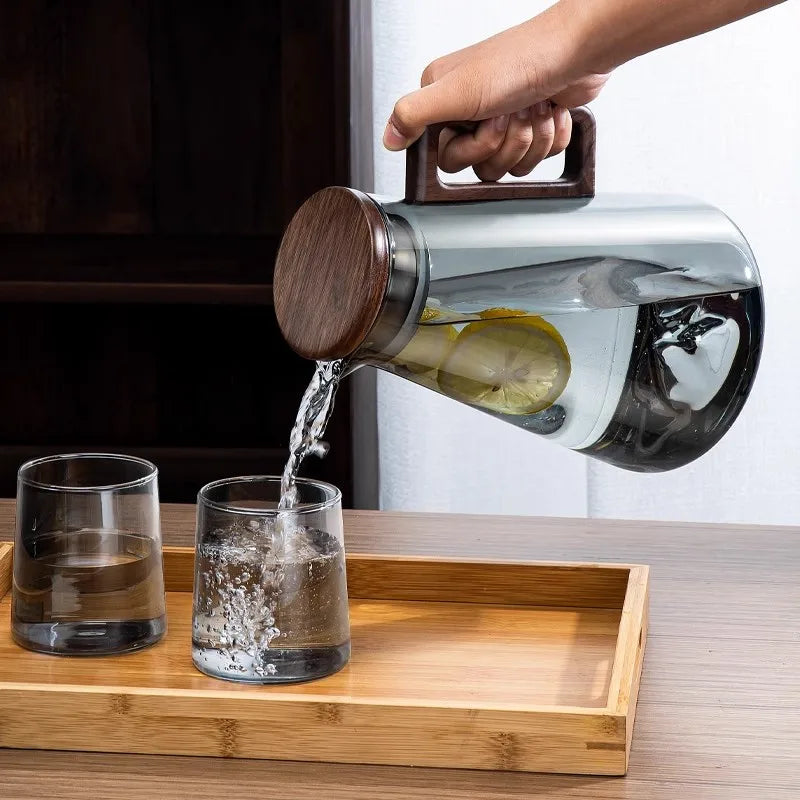 Afralia™ Glass Cold Water Jug | Large Capacity & Heat Resistant Water Pot