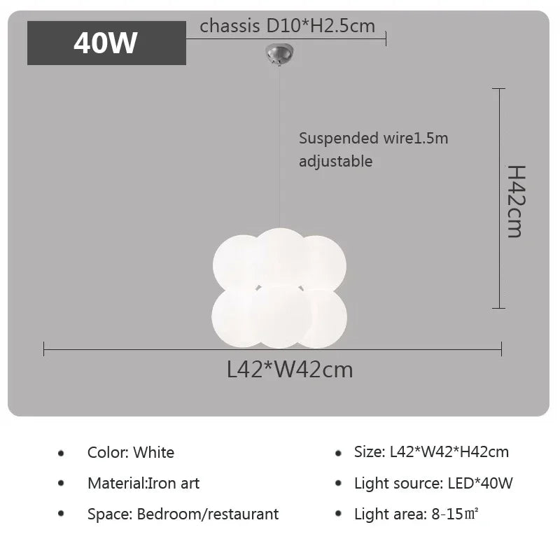 Afralia™ Glass Ball Milky White Chandelier for Home Decor Fixture