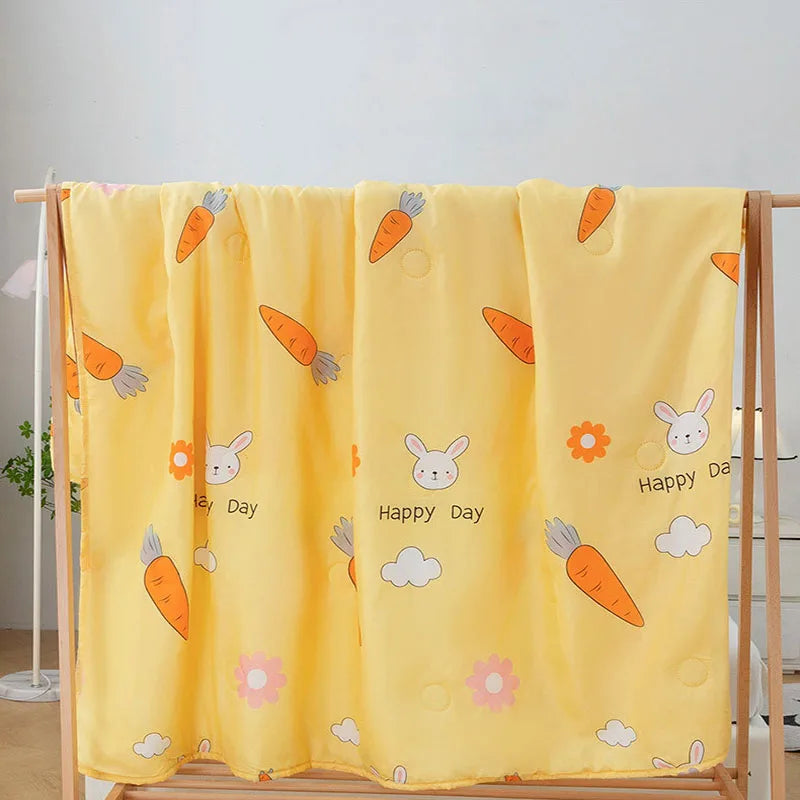 Afralia™ Summer Jacquard Cotton Quilt - Ultra-Thin, Breathable Single Comforter