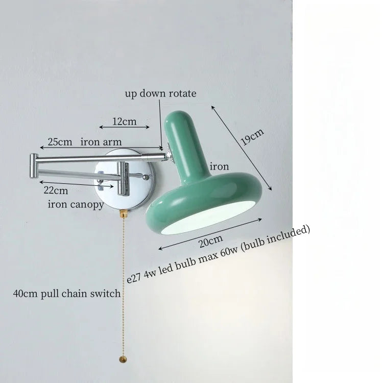 Afralia™ Milky Green LED Wall Sconce - Modern Nordic Iron Art Lamp