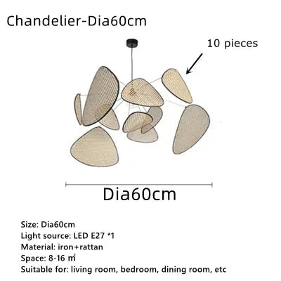 Afralia™ Rattan Wicker Chandelier Pendant Light | Bamboo Lamp | Home Decor