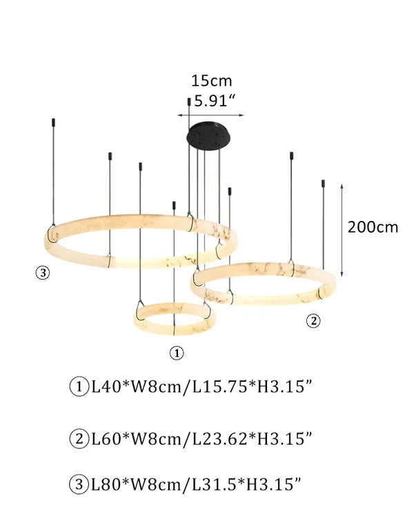Afralia™ Marble Chandelier Pendant Light for Kitchen Dining Living BedroomLuxury Lighting