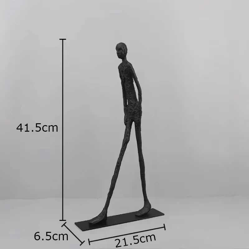 Afralia™ Abstract Cast Iron Acrobatics Sculpture Desk Decoration Slender Figures