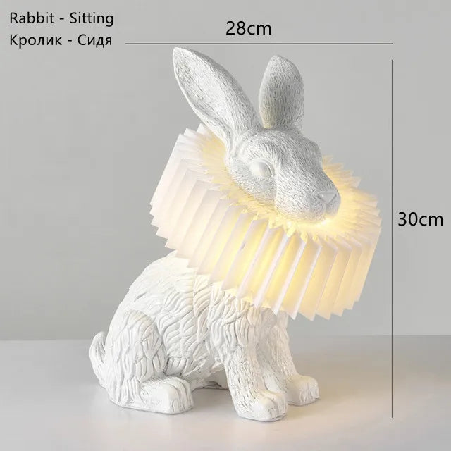 Afralia™ Rabbit Resin Table Lamp for Kids Room Decor