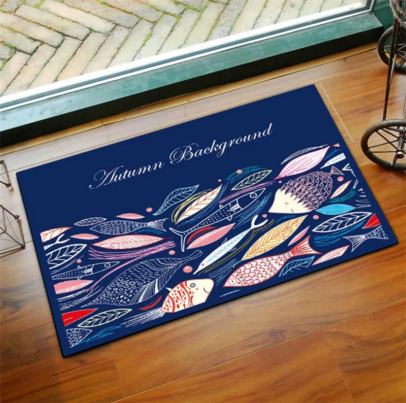 Afralia™ Underwater World Crystal Velvet Door Mat: Anti-Slip, Durable, Easy to Clean Rug