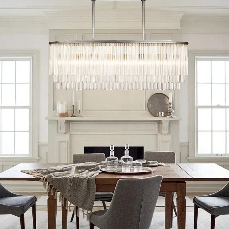 Afralia™ Classic Crystal Bar Chandelier for Hotel Dining Decor