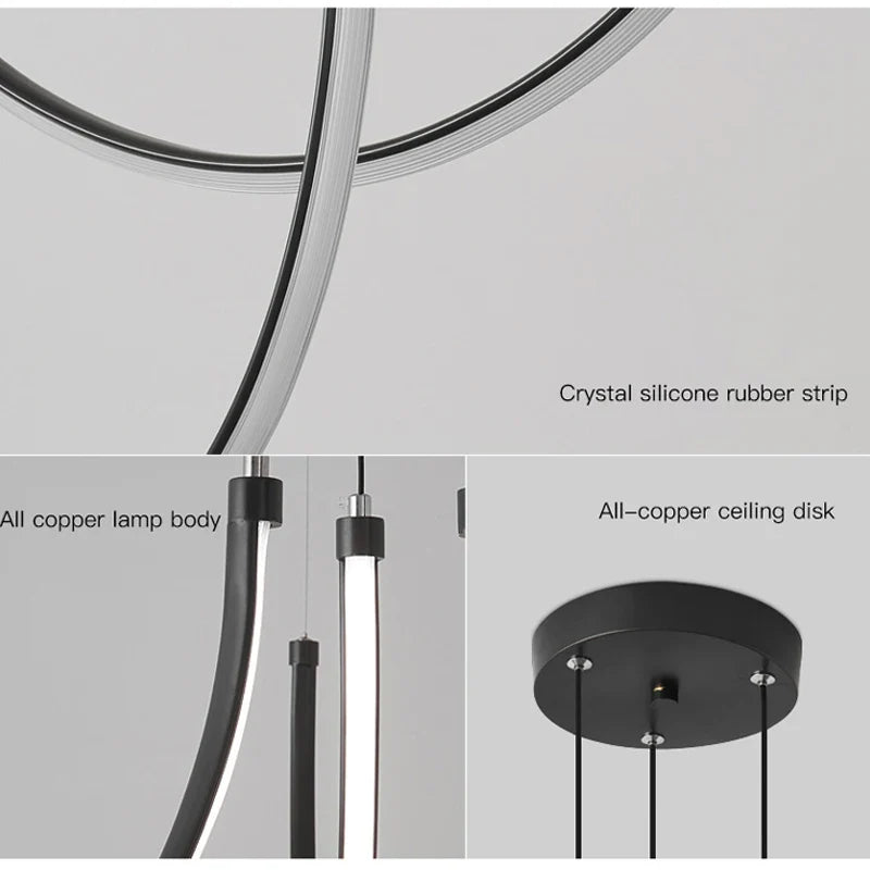 Afralia™ Nordic Minimalist Ceiling Chandelier for Dining Room Living Room