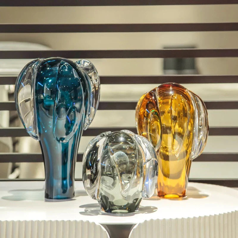 Afralia™ Glass Vase Hot Air Balloon Home Decor Accessory