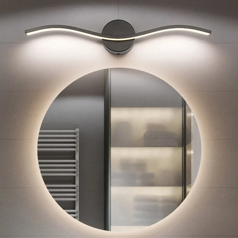 Afralia™ LED Acrylic Wall Sconce Fixture for Modern Bathroom Mirror Lighting