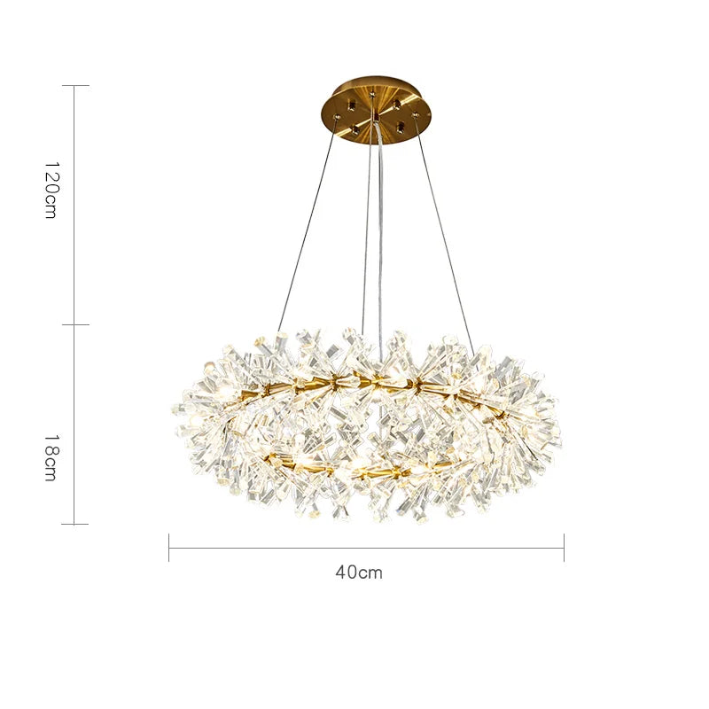 Afralia™ Modern Nordic Crystal LED Pendant Light for Home Dining Hall Lighting