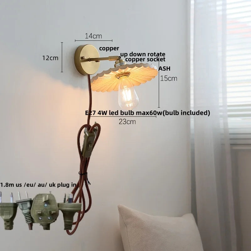 Afralia™ Walnut Wood LED Wall Light Sconce Up Down Rotate Fixture Bedroom Hallway