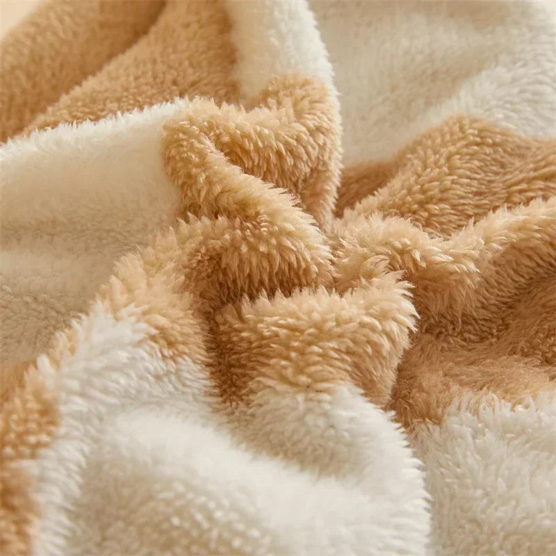 Afralia™ Cozy Checkerboard Cashmere Weighted Blanket for Ultimate Winter Warmth