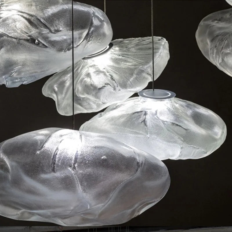 Afralia™ Modern Loft Glass Pendant Lights for Living Room & Stairwell Chandeliers
