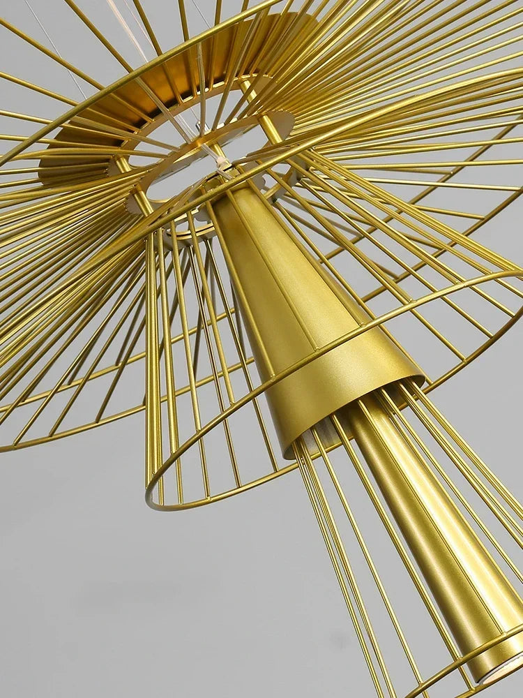 Afralia™ Iron Art Dinning Room Pendant Light in Black/Gold - Modern Nordic LED Fixture