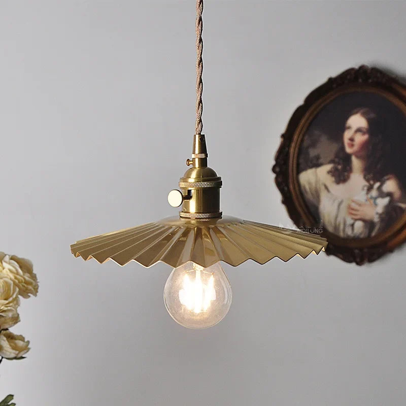 Afralia™ Copper LED Pendant Lights: Stylish Nordic Hanging Lamp for Home Decor.