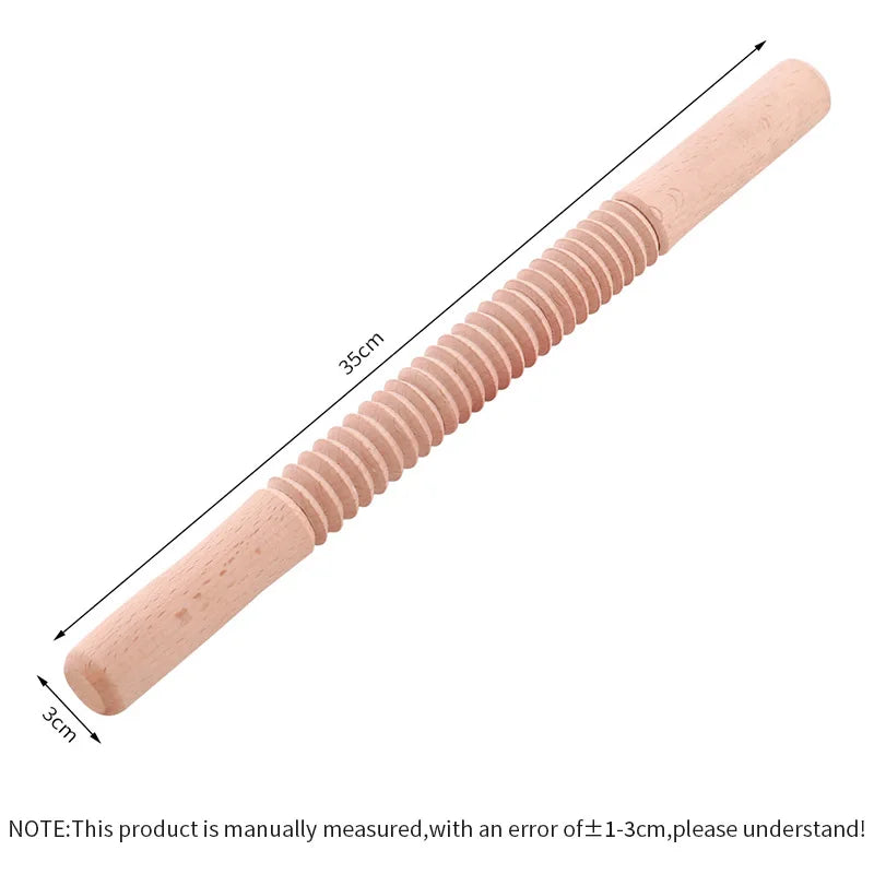 Afralia™ Wooden Threaded Embossing Rolling Pin for Kitchen Baking & Pastry Decor
