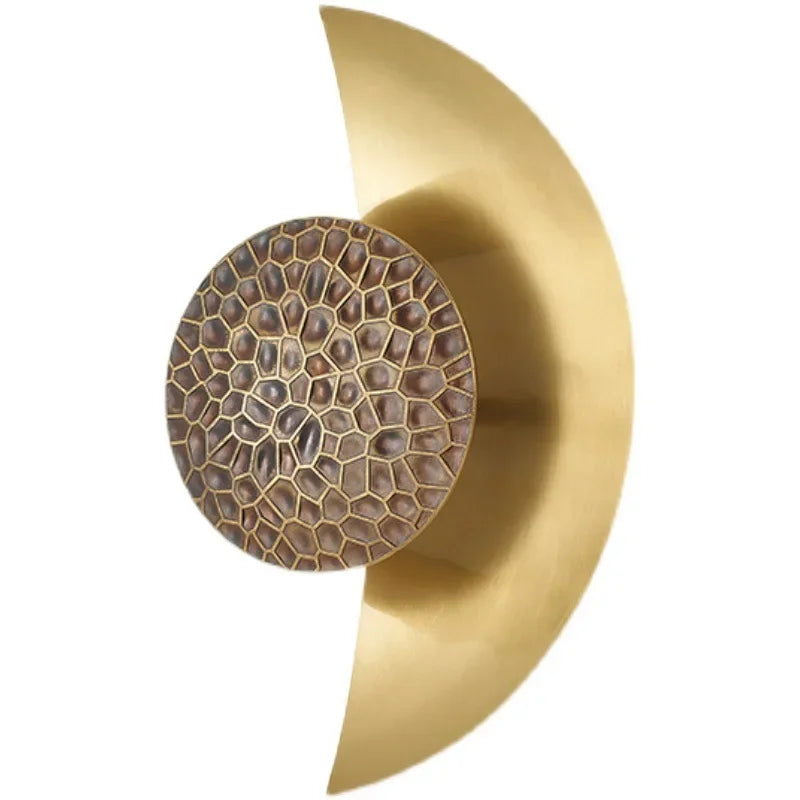 Afralia™ Half Moon LED Wall Lamp | Modern Resin Iron Sconce for Living Room, Bedroom, Aisle