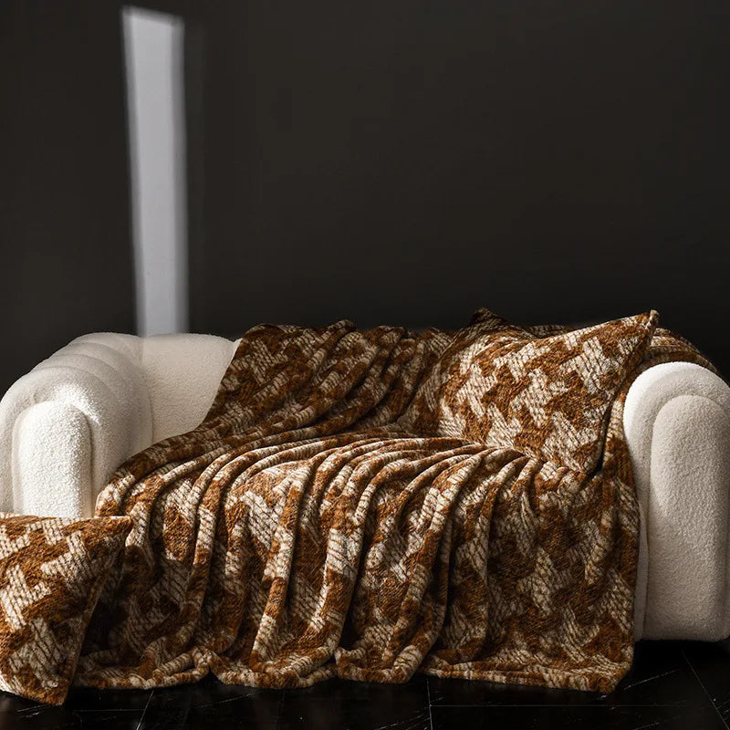 Afralia™ Cosy Faux Rabbit Plush Blanket in Milk Velvet for Single Sofa Decoration & Napping