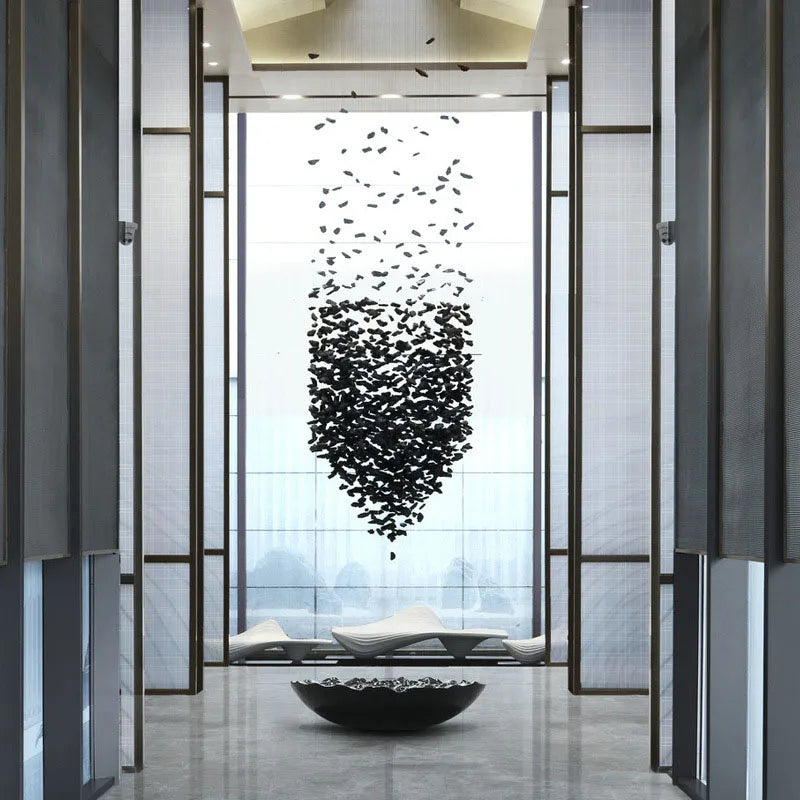 Afralia™ Crystal Chandelier: Modern LED Lighting Fixture for Staircase, Hallway, Lobby