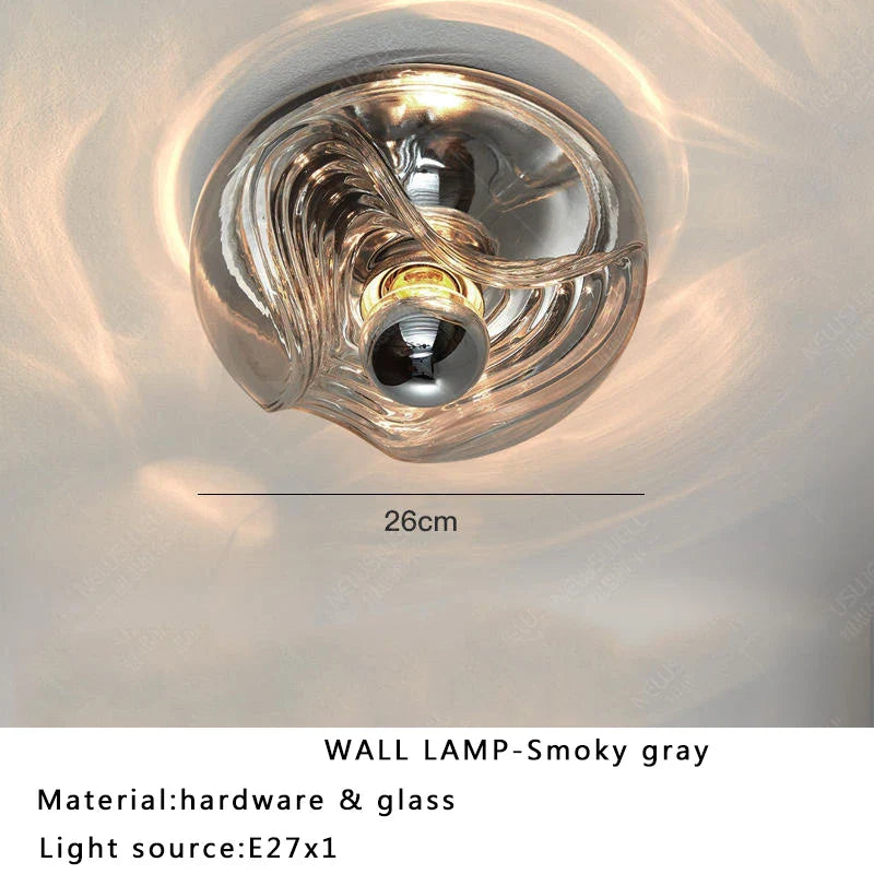 Afralia™ Glass Wall Sconce LED Lamps for Living Room Aisle, Modern Home Decoration Fixture