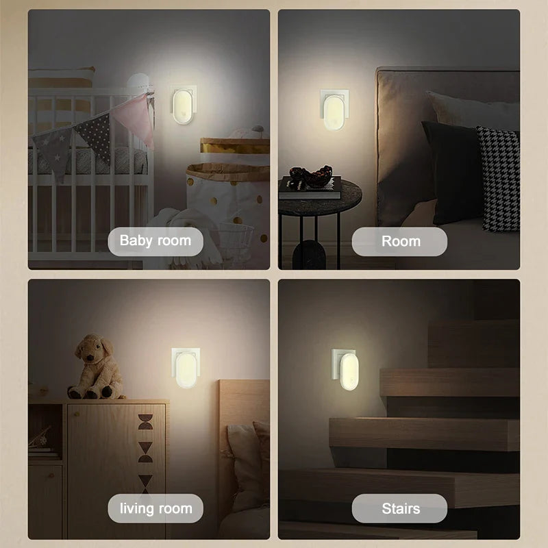 Afralia™ LED Night Light Wall Lamp with Light Control Induction for Bedroom Home Decor